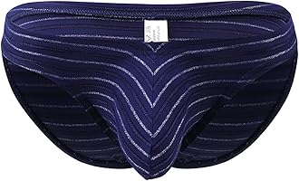 Sexy Men's Briefs Casual Striped Breathable Low Waist Body Sculpting Sexy Hot Underwear Sport G-String Bikini Thong