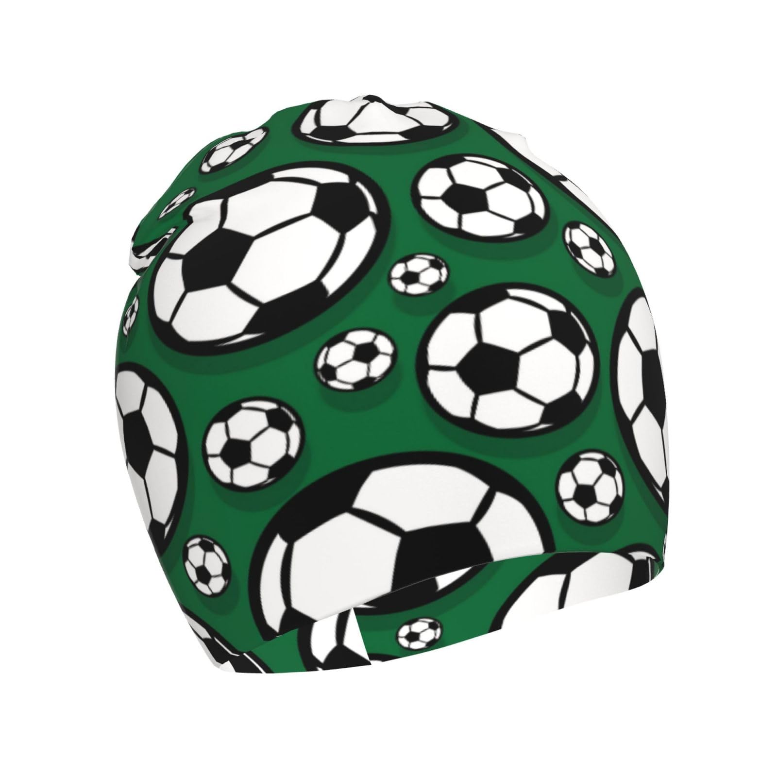 Rqzwdq Soccer Cartoon Pattern Kids Beanie Hats Warm Knit Beanie Cap Skull Caps Gifts Decor for Boys Girls White
