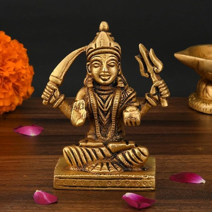 RBHKJ Santoshi Maa Brass Lord Jagdamba/Santoshi MATA Idol Statue Home Décor & Temple Puja Gift-image-34