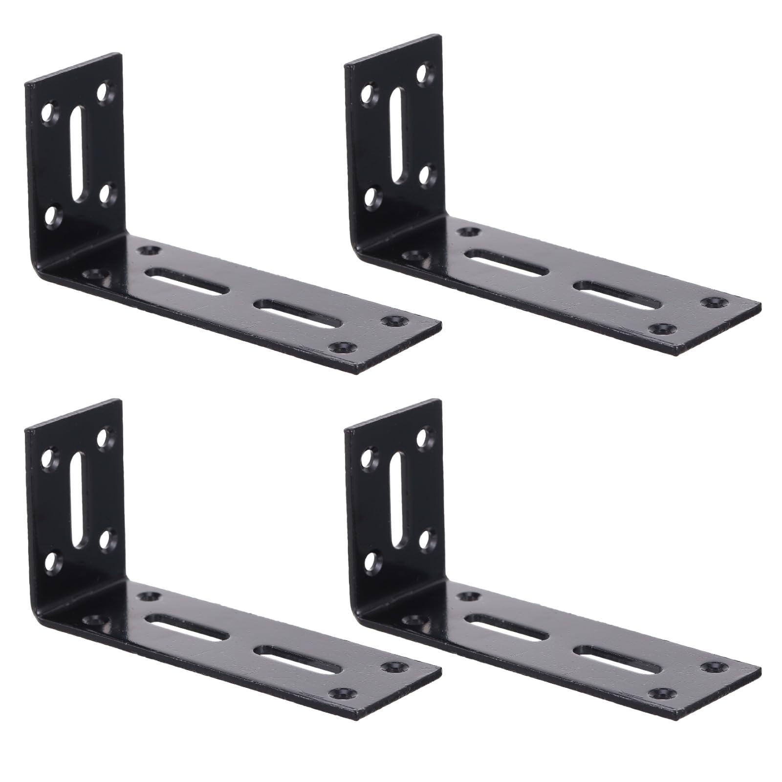 Équerres d'angle droit fer noir SHINEOFI antirouille pour meuble suspendu