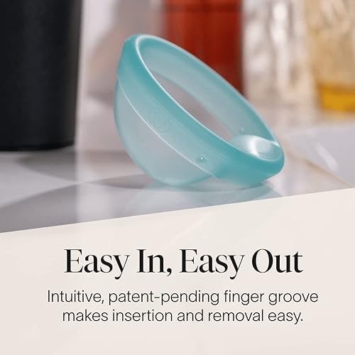 Miniatura 10 de Cora Taza menstrual cómoda fácil de usar silicona suave de grado médico ajuste flexible protección contra fugas plegable sostenible reutilizable