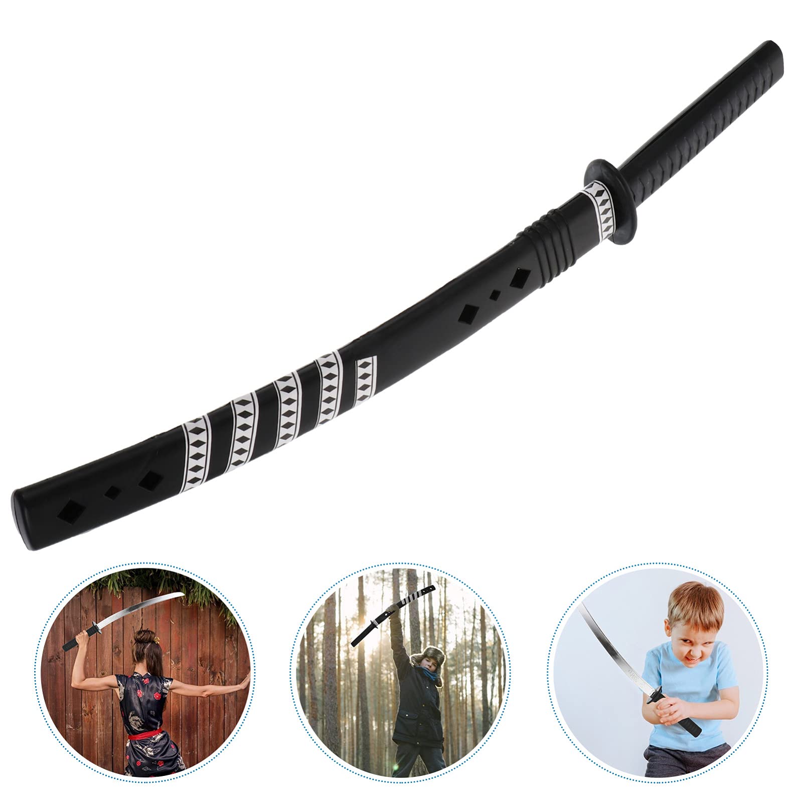 Amosfun Sword Fort Plastic Sword Toys Japanese Katana Anime Sword Demon