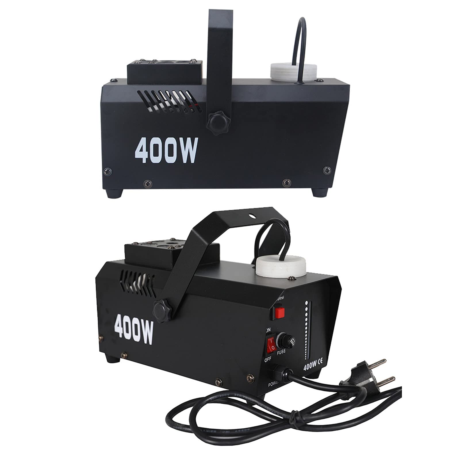 Wytwornica mgły, wytwornica dymu na imprezę o mocy 400 W z 6 diodami LED RGB, wysokość strumienia 3 m, przewodowy i bezprzewodowy pilot zdalnego sterowania Wytwornica mgły o dużej wydajności