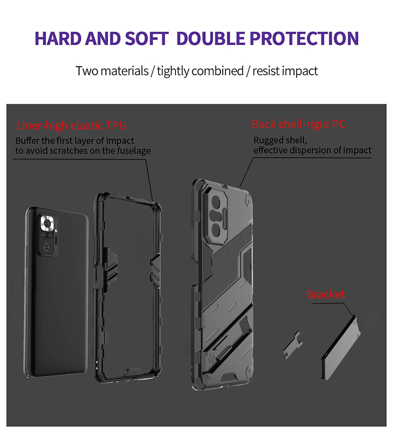 GOKEN Funda Para Xiaomi Redmi Note 11 Pro 5G / 4G, TPU Silicona