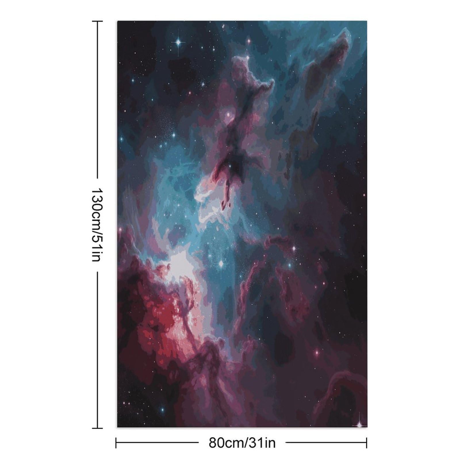 Weltraumnebel mit Cluster-Badetücher, Unisex, Strandtuch, leicht, schnell trocknend, Badetuch für Reisen, Sport, Pool, Schwimmen, Bad, Camping, Yoga, Erwachsene, 130 x 80 cm