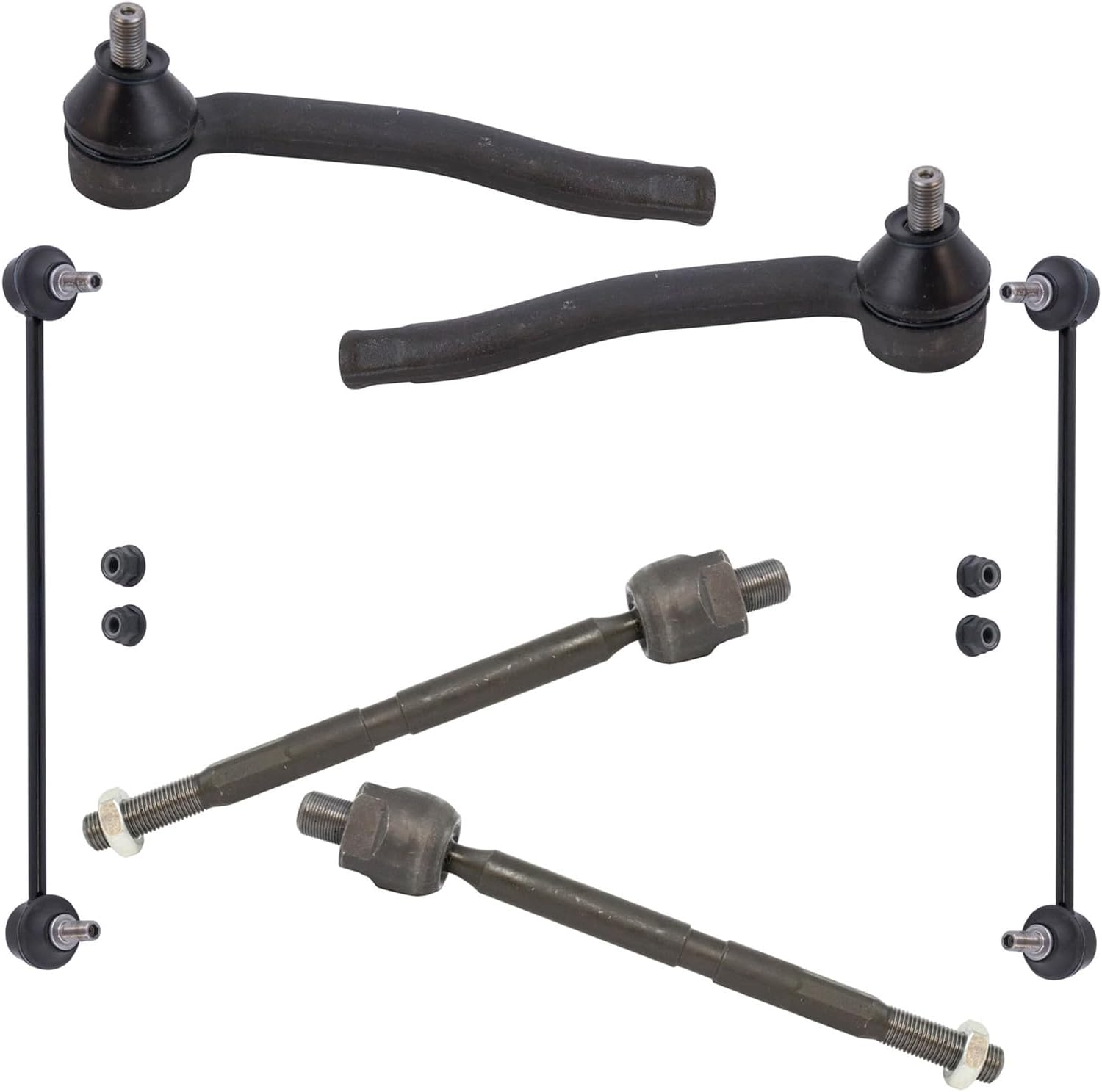 TRQ Front Steering & Suspension Kit Sway Bar Stabilizer Link Tie Rod Compatible with 2009-2013 Honda Fit