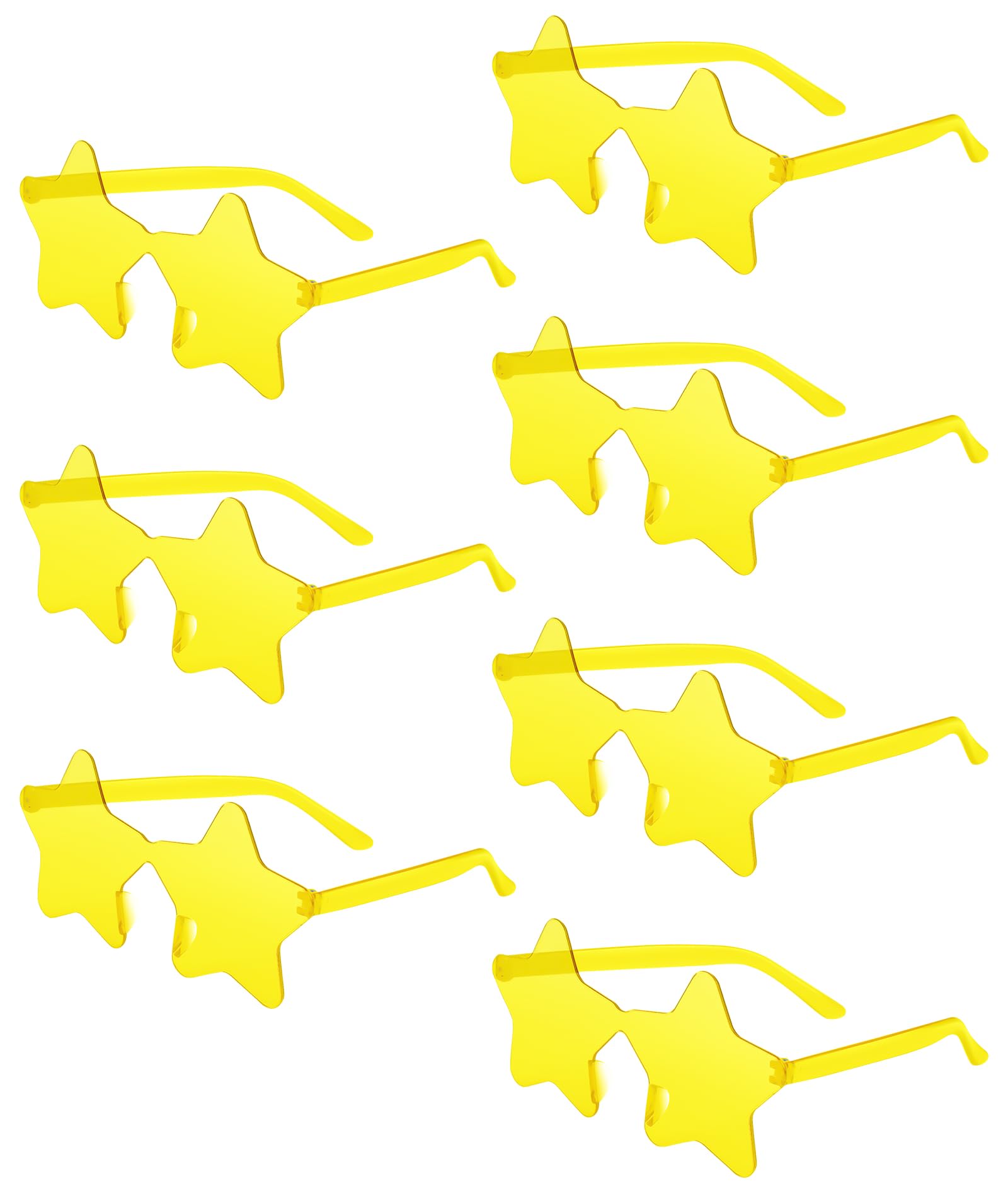 PLULON 15 Pairs Star Sunglasses Rimless Star Shape Sunglasses, Star Glasses Bulk Bachelorette Party Favors for Birthday Beach Kids Adult - Light
