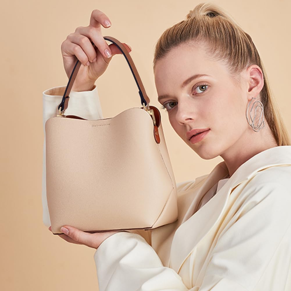 PH PandaHall 14.6 Inch Short Purse Strap, Brown Leather Bag Strap Handle Replacement Puse Handle Neutral Handbag Chain for Women DIY Wallet Underarm Bags Handbag Shoulder Bags, Golden Hardware - Image 5