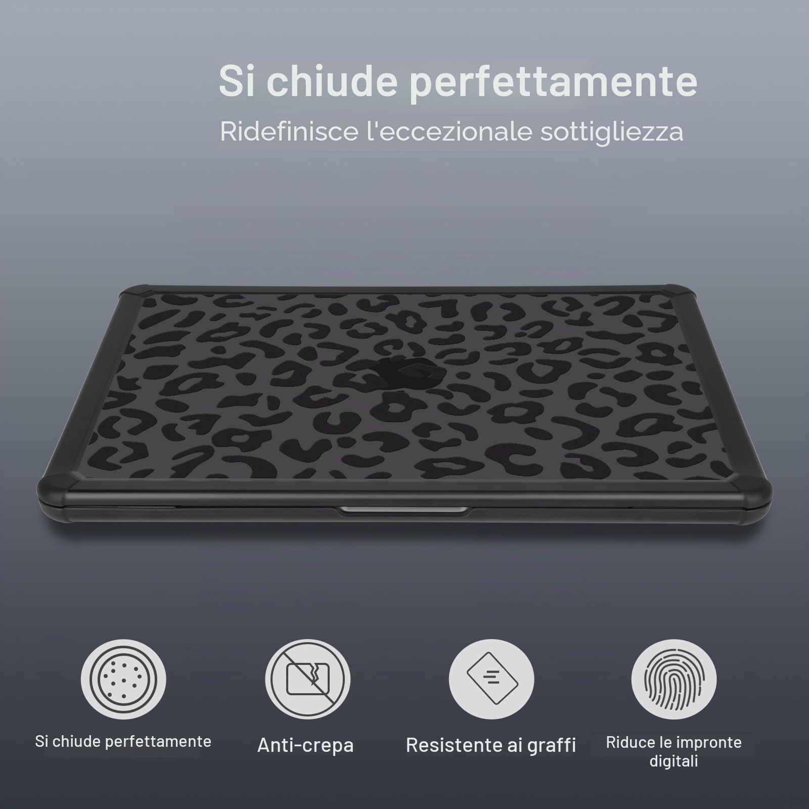 MOSISO Custodia Compatibile con MacBook Air 13 Cover M5 M4 M3 M2 2026-2022 | Copritastiera&Pellicola&Case per MacBook Air 13,6 pollici A3449 A3240 A3113 A2681 2025 2024, Nero