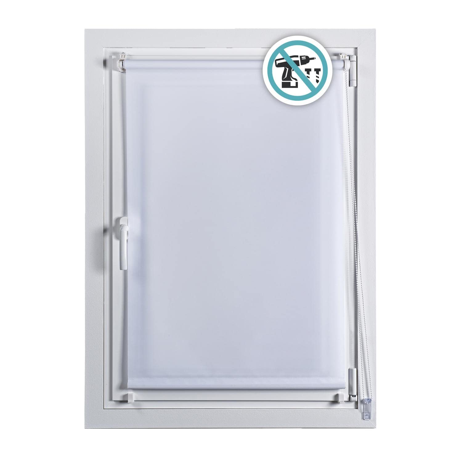 Stor Planet - Store enrouleur Clip&Fix Blanc Stor Planet 90 (L) x 180 (H) cm.