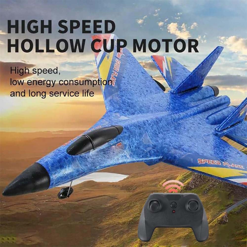 ZY 530 Pro RC Plane Avion de Chasse Télécommandé avec Lumière Jouet Extérieur pour Garçons Rouge