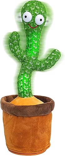 Juguete de cactus bailarín 2023 Bluetooth [reproduce tus canciones] Graba repitiendo lo que dices, juguete recargable de cactus que habla y canta,