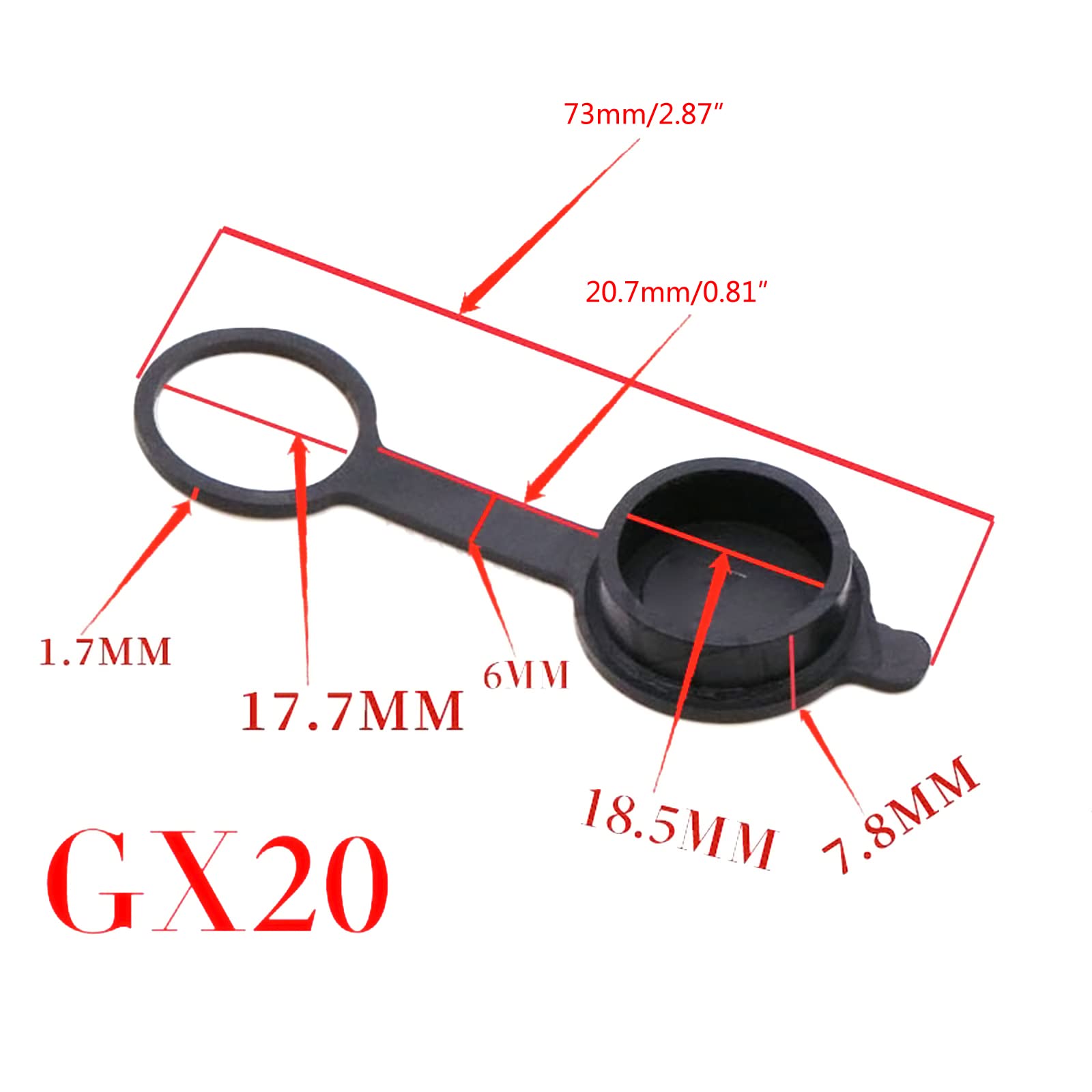 BELOWSYALER Copertura impermeabile in gomma antipolvere tappo circolare connettore protettivo GX12 GX16 20 manicotto in gomma antiusura spina aviazione tappo antipolvere presa aviazione copertura in : Amazon.it: Auto e Moto