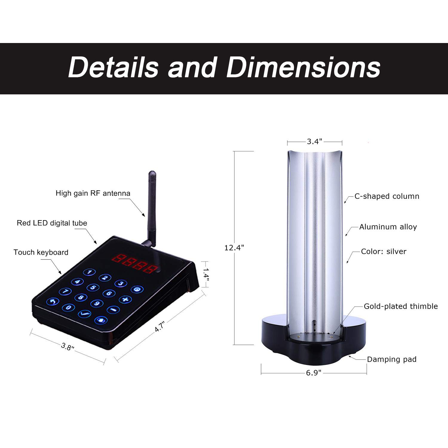 Buy Social Distancing Buzzer,BYHUBYENG Restaurant Pager System with