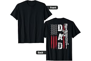 Proud Dad Daddy Gun Rights AR-15 American Flag Father's Day T-Shirt