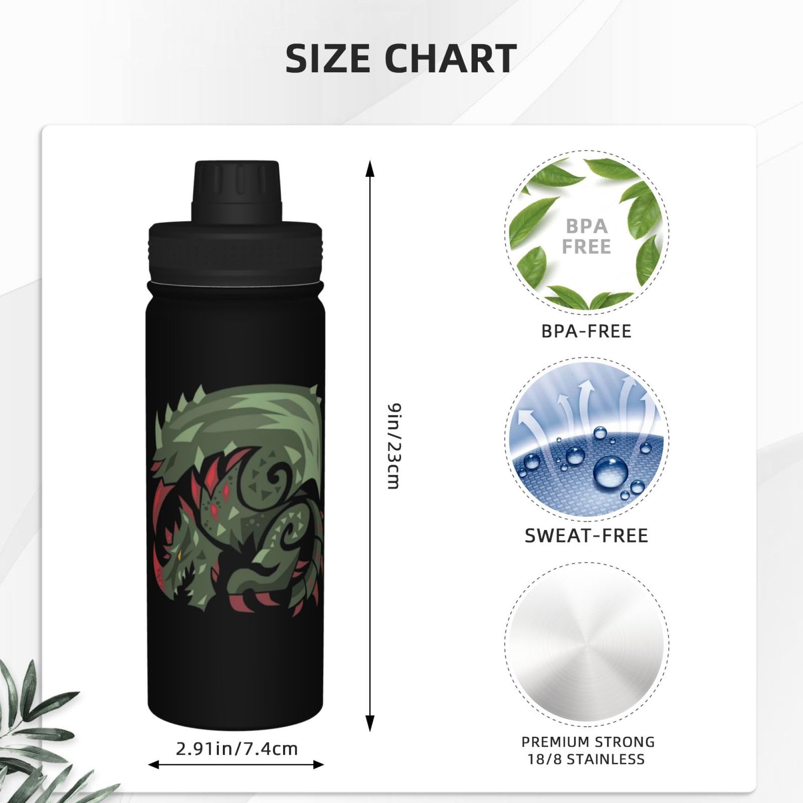 Amazon｜モンスターハンター 水筒 直飲み 魔法瓶 マグボトル 真空 断熱 