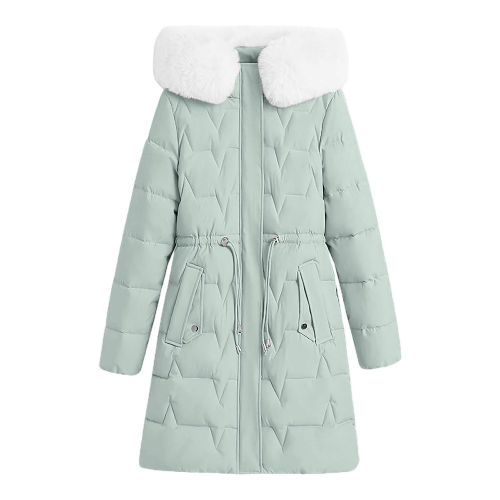 Genérico Chaquetas de invierno para mujer,Entretiempo Manga Larga Ligera Moda Plumiferos cálido ropa exterior básica monocolor en aspecto oversize moderna días fríos
