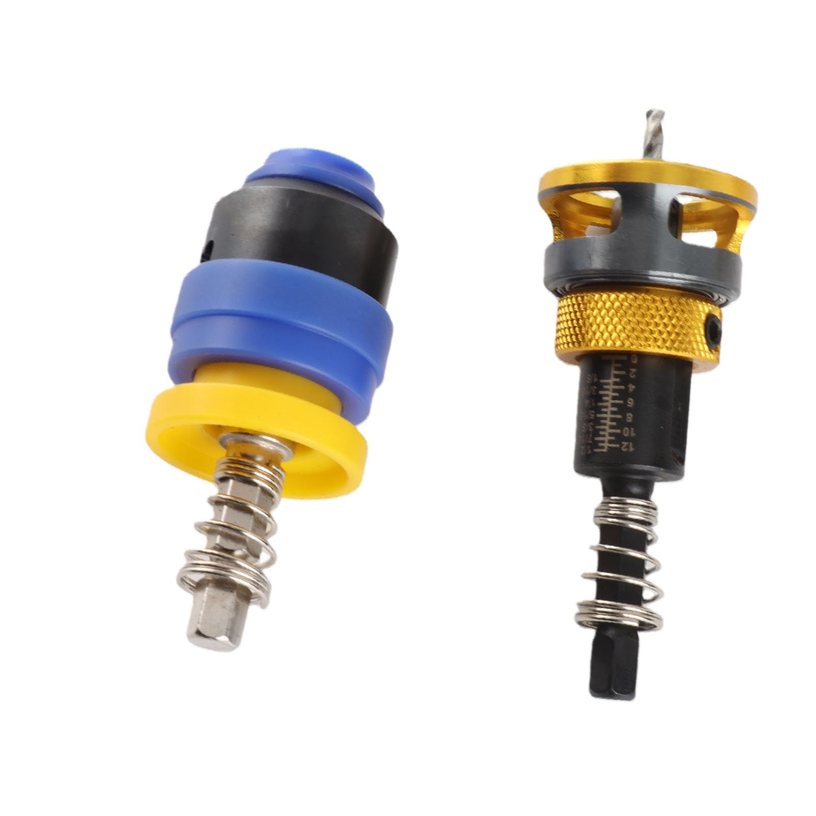 KUIDAMOS Juego de Brocas Avellanadoras Control Preciso de Profundidad Mecanismo de Ajuste Rápido para Carpintería Aleación de Aluminio Amarillo
