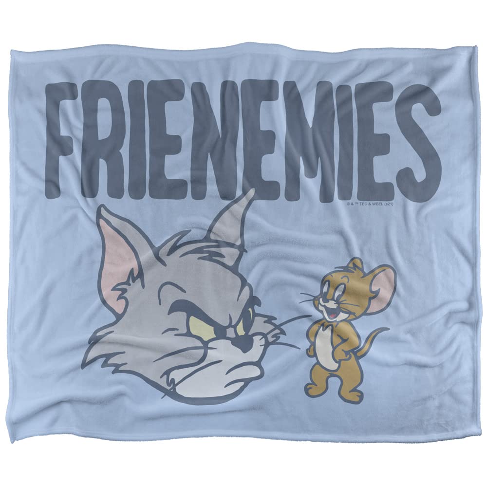TOM AND JERRY Copriletto super morbido al tatto 152 x 127 cm