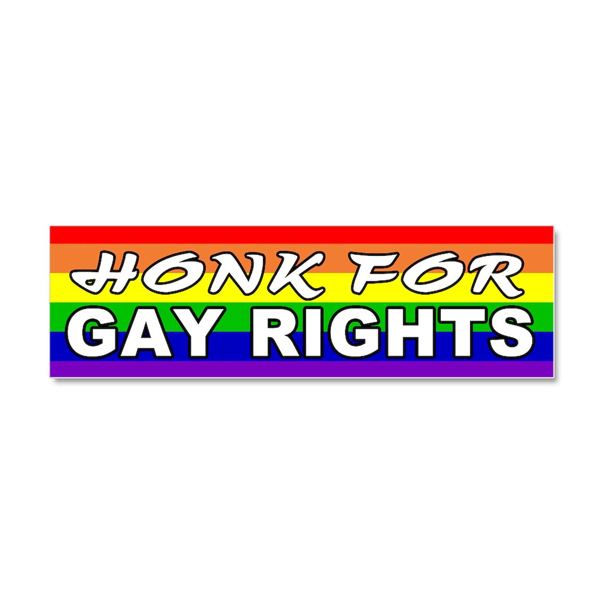 CafePress Honk for Gay Rights Car Magnet 10