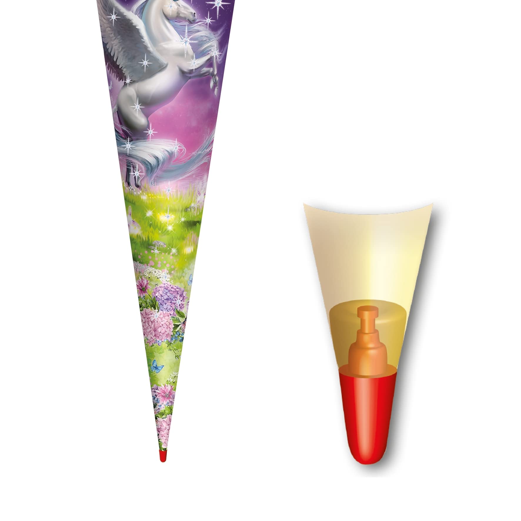 ROTH Grand sac surprise Magic Pegasus 70 cm Rond Fermeture en feutre