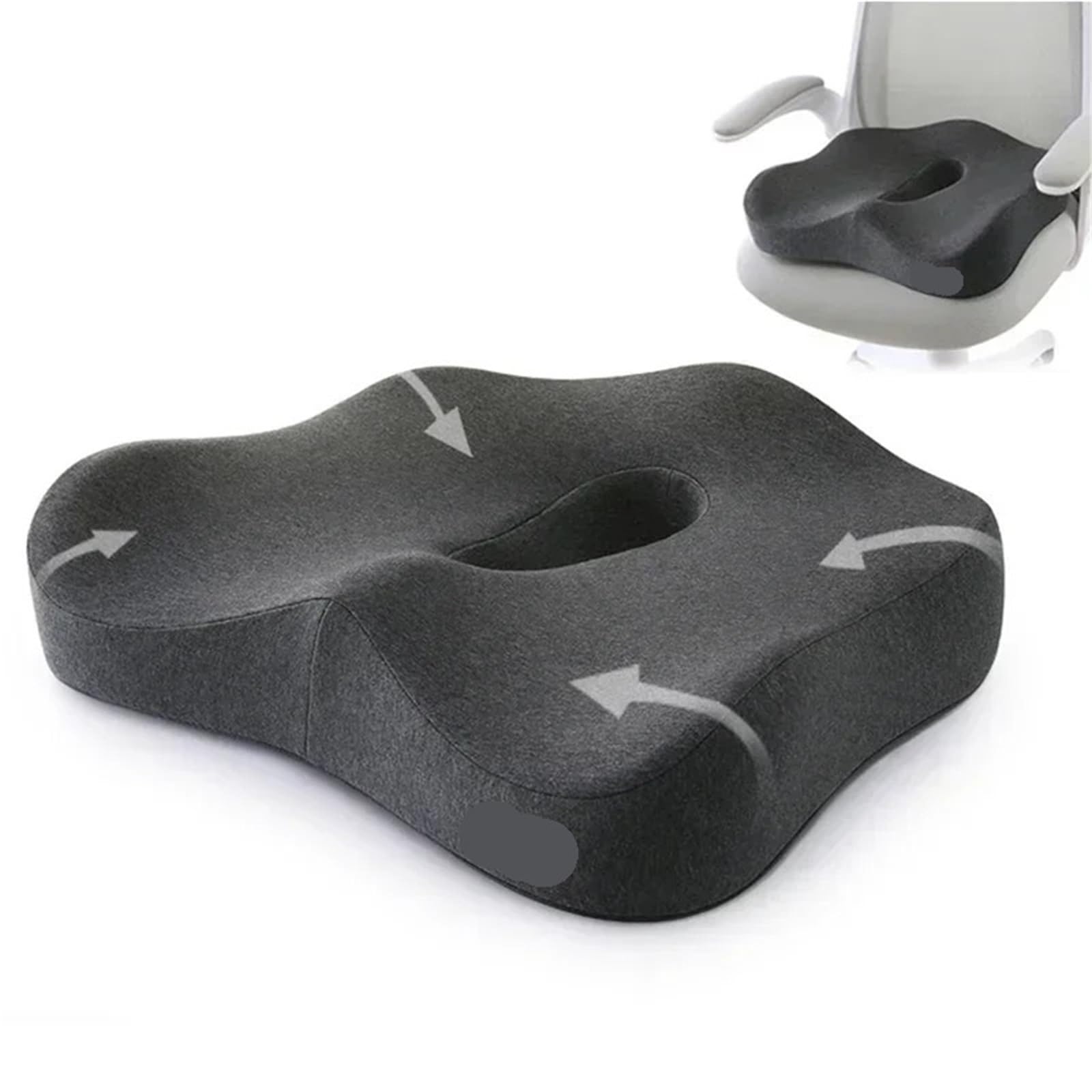 Memory Foam Sitzkissen Memory Foam Bürostuhlkissen Autositz Stützpolster Gesäßkissen Massage Hüftkissen Für Bürostuhl(Basic)