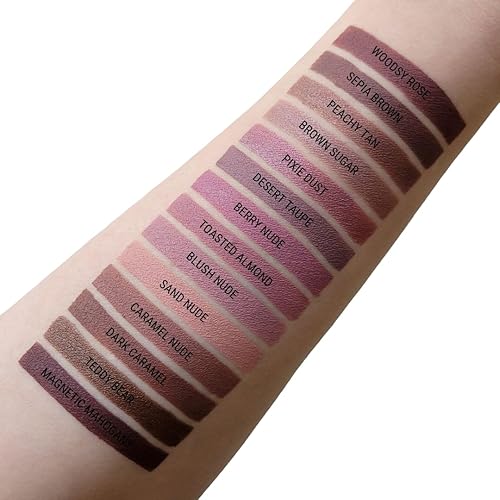 Miniatura 9 de Aromi Lápiz labial líquido Pink Nude mate, color beige rubor, lápiz labial de larga duración, vegano, libre de crueldad, uso durante todo el día,