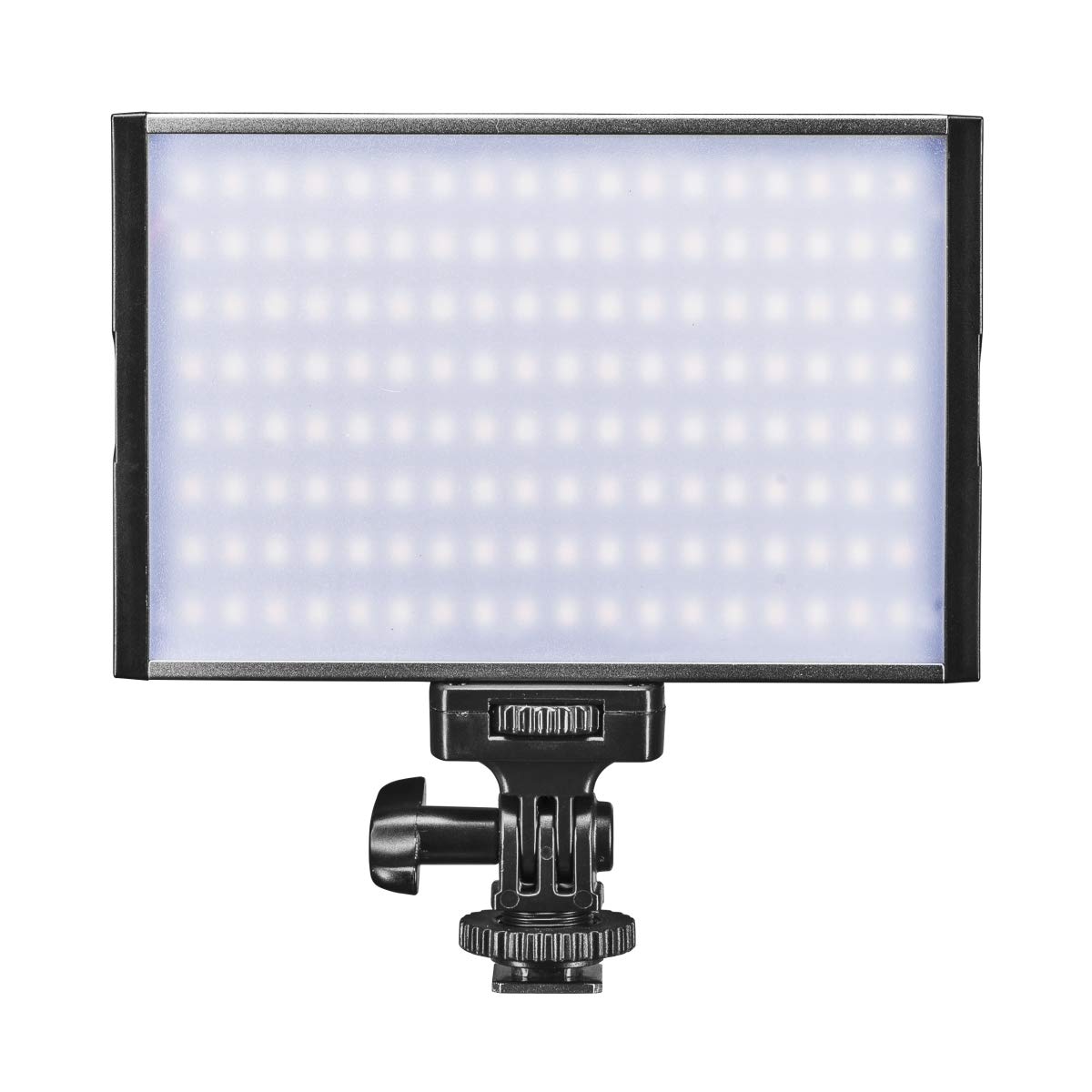 Walimex pro LED Niova 150 Bi Color Videoleuchte, On-Camera Fotolampe 15 W, Videolicht mit einstellbarer Farbtemperatur 3200-566 K, Studiolicht dimmbar