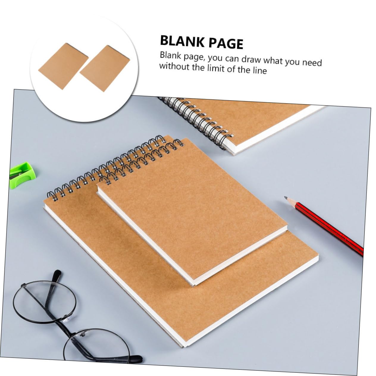 NUOBESTY Cahier De Dessin Pour Étudiant 2 Feuilles De Papier À Dessin Vierges Format A4 Pour Bureau