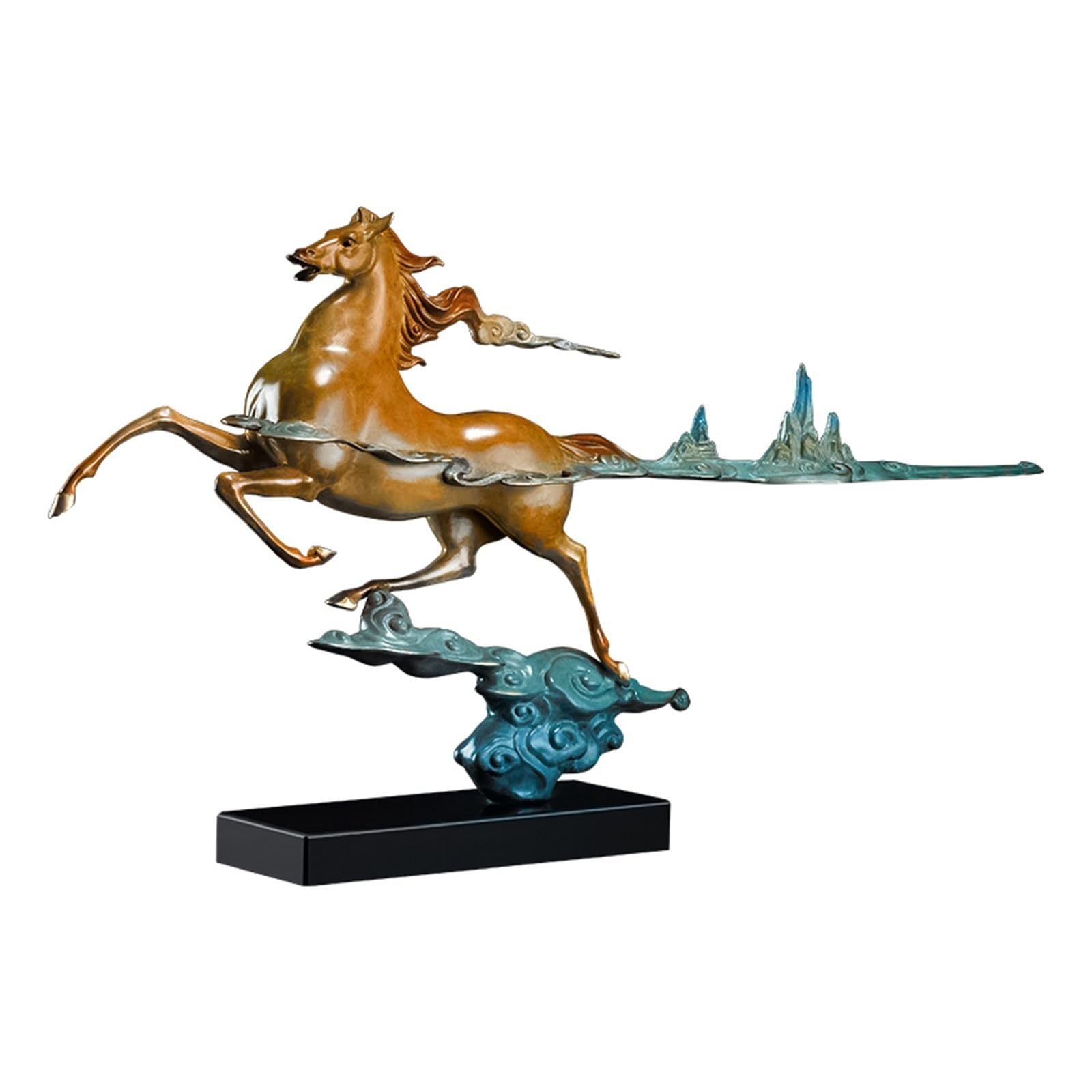 GLETSF Brass Decor Pure Copper Entrance Ornament Living Room Home Living Room Office Brass Statue Ornament Handicraft Ornament Statues For Home Decor,L27*w25*h45