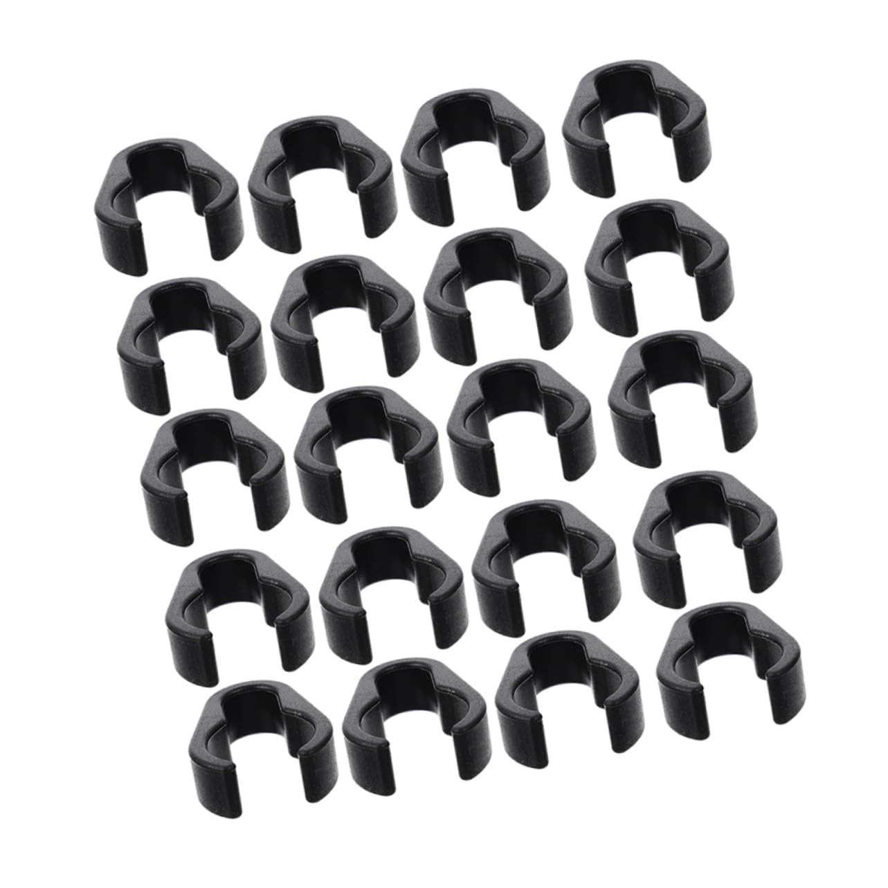 HONMEET 50Pcs Microphone Pole Clamp Plastic Cable Organizer for Home Studio Effortless Installation Lightweight Headset Wire Clips Microphone Accessories