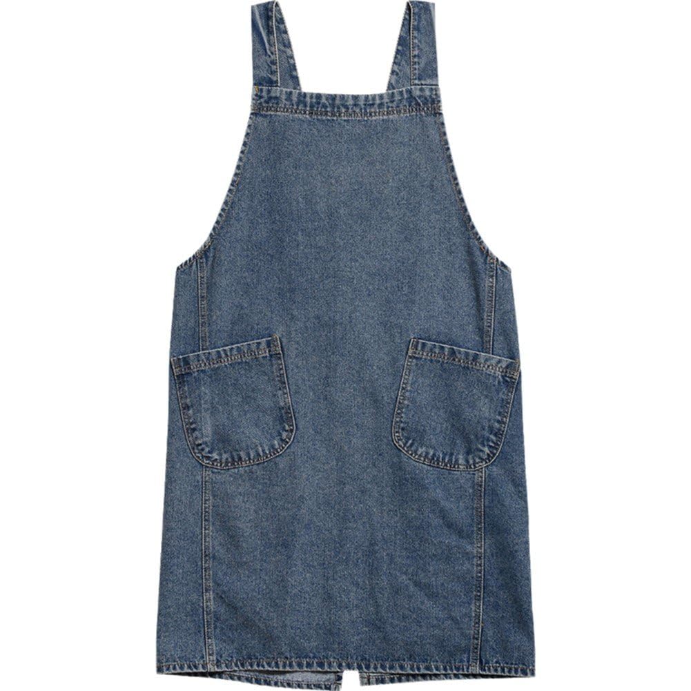Lpitoy Unisex Denim Apron with Pocket - Multi Purpose Apron for Cooking, Baking, Bbq, Gardening