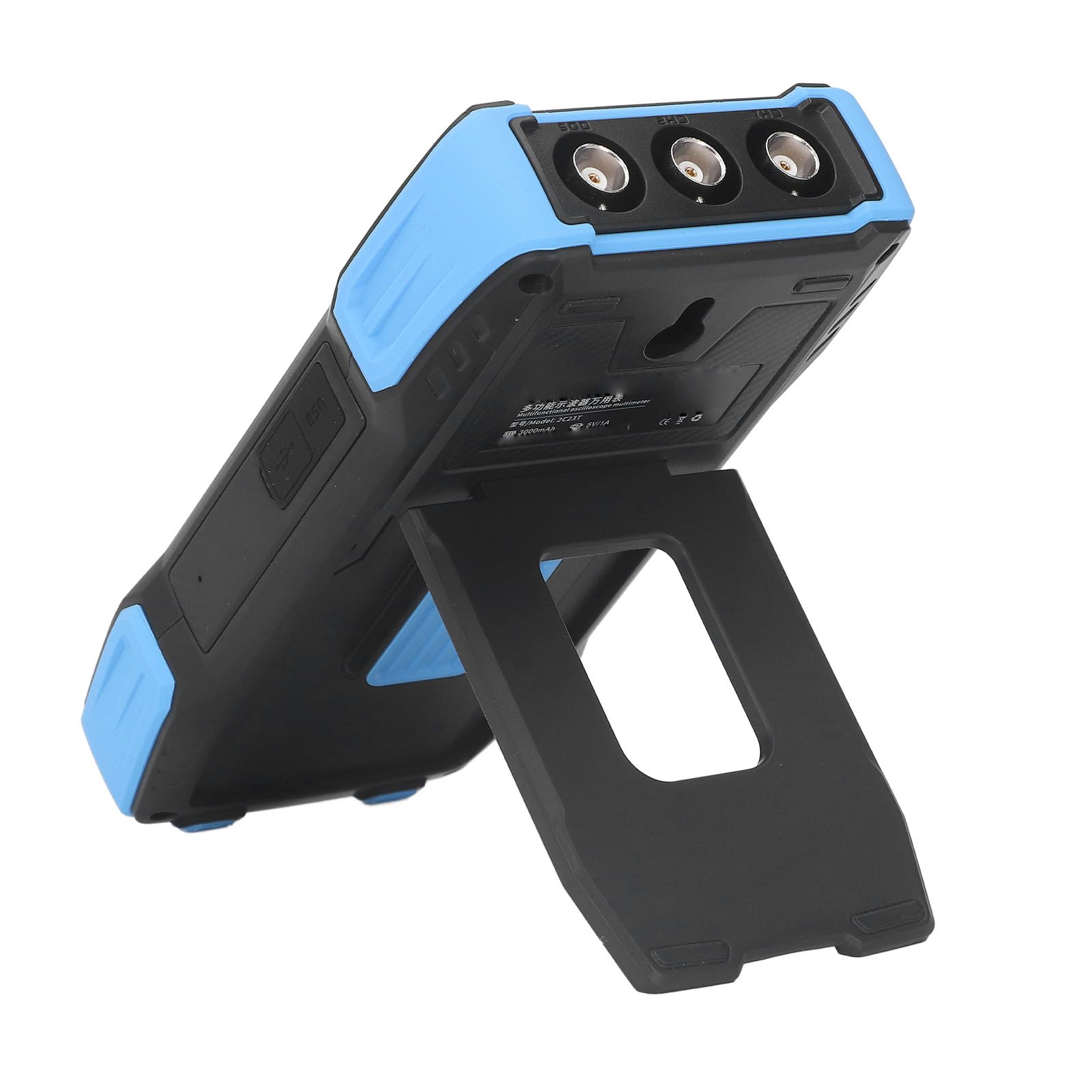 Jiawu Multímetro de Osciloscopio, 2,8 Pulgadas HD LCD de Doble Canal 50M Muestreo 3000mAh Batería Osciloscopio Digital Portátil, Portátil con Sonda 10X para Pruebas de Campo