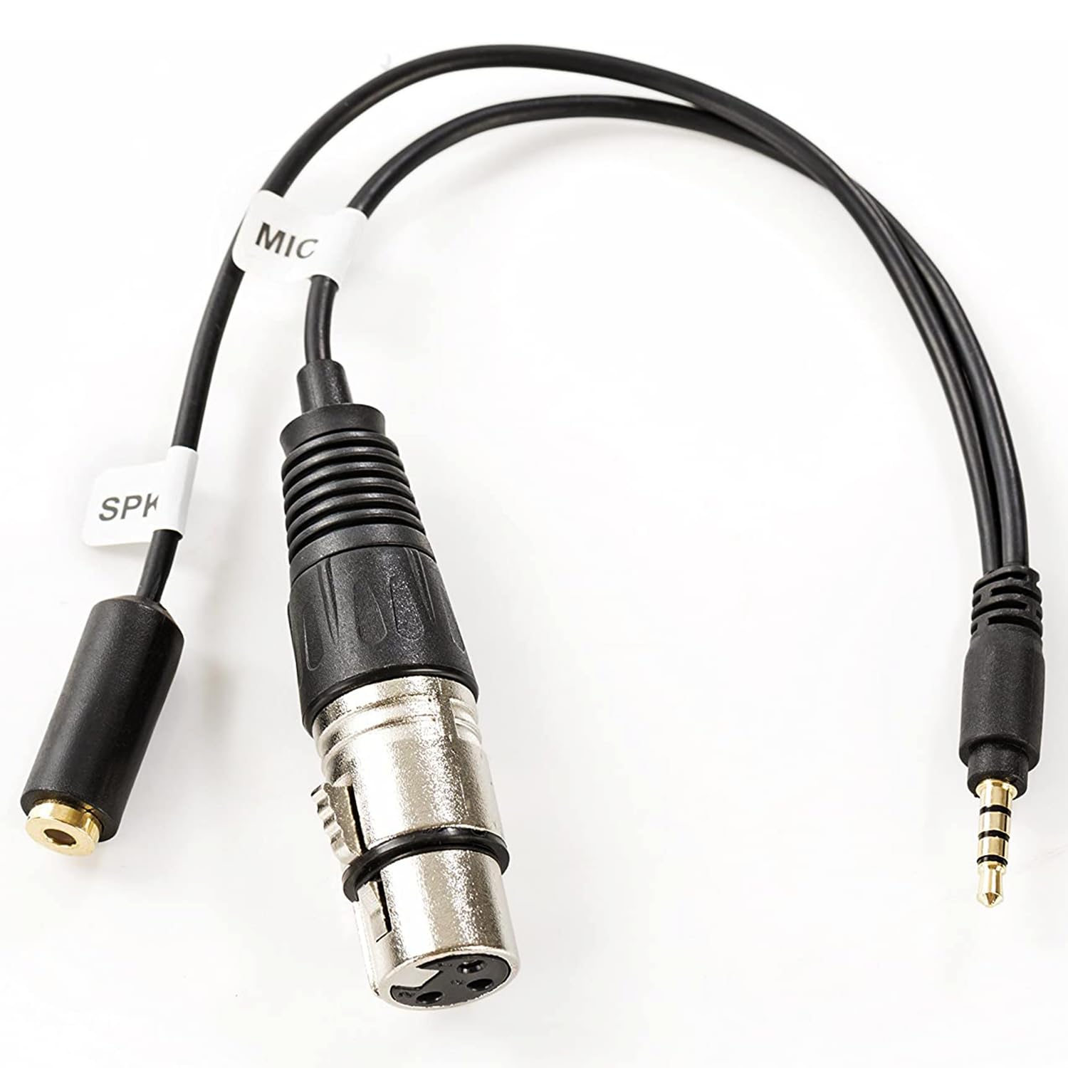 Movo TCB2 XLR (Female) Microphone to TRRS (Male) Smartphone Adapter with Headphone Jack for iPhone and Android