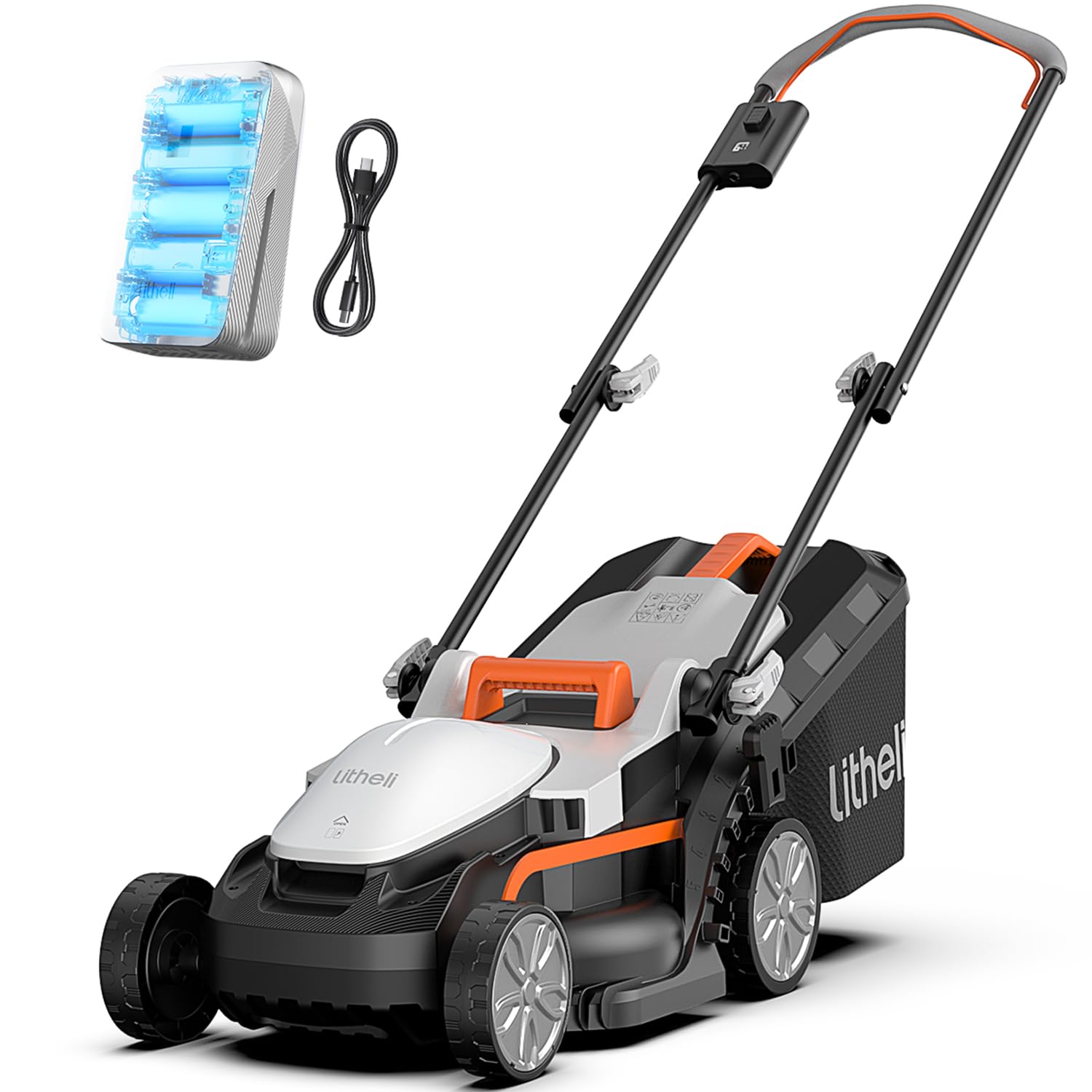61OuAPo4yfL Litheli Akku Rasenmäher 33cm Basis