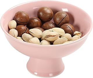 Ceramica Ciotola A Piedi,Giapponese-stile Piedistallo Ciotola,Arredamentoativi Fruttiere Snacsk Titolare Supporto Per Dessert Per La Cucina Contatore Centrotavola Arredamento-F 13.3x8cm(5x3inch)