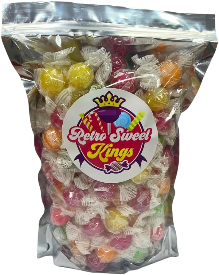Sherbons Boiled Sweets 1kg Bag, Sherbet Center, Individually Wrapped