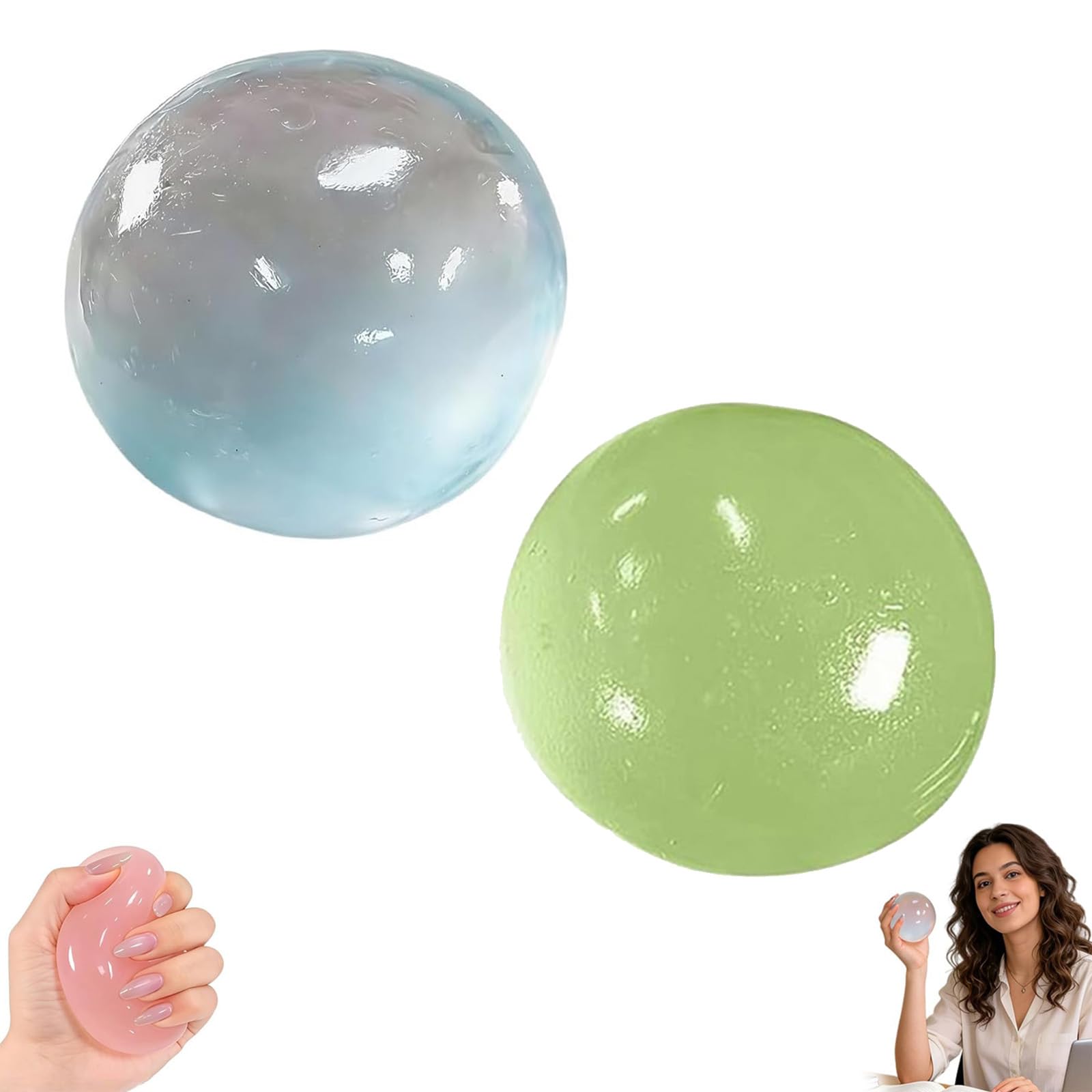 2Pcs Coconut Oil Squishies,2026 New Coconut Oil Stress Ball, Slow Rising Squishies, Easy to Clean, Improving Focus, Or Easing Tension During Study, Work, Or Relaxation