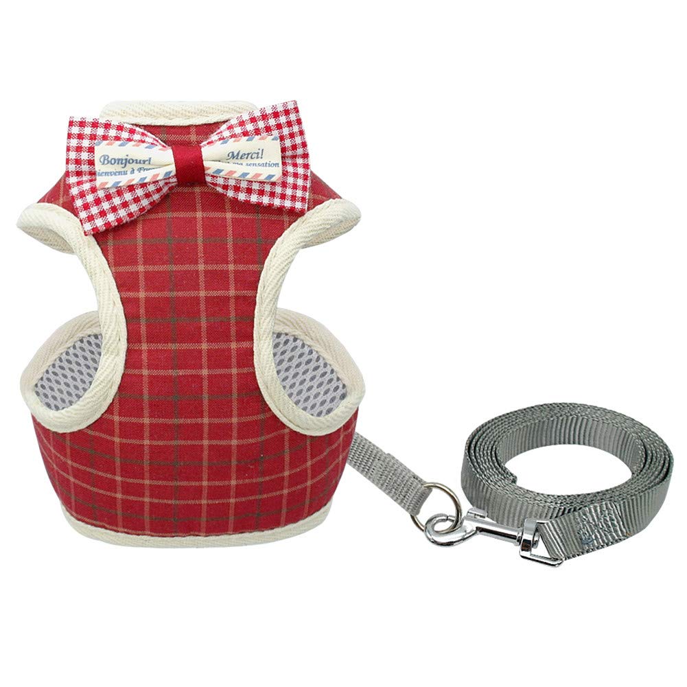 SOCHII Lindo juego de arnés y correa para gatos, malla de nailon, arnés para cachorros, collar de gato, chaleco para gatos pequeños, perros, gatitos, suministros para mascotas, 1 M