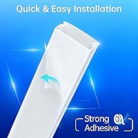 Vista 4 de Delamu Ocultador de cables, cubiertas para cables de 3 a 4 cables en la pared, gestión de cables grande para ocultar cables, fácil de instalar