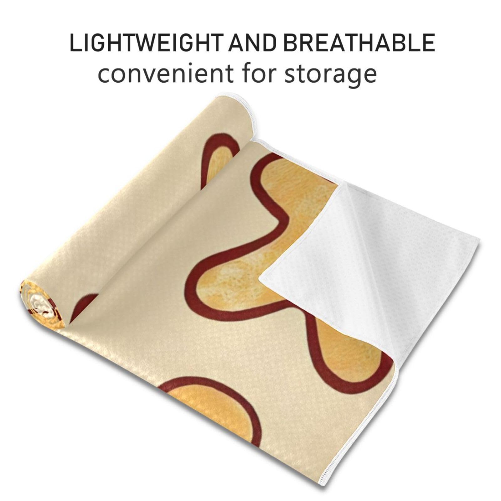 Hezely Non-Slip Hot Yoga Towel - Mat-Sized, Super-Absorbent Microfiber Sweat Towel for Gym, Bikram, Pilates and Yoga Mats,Christmas Dolls