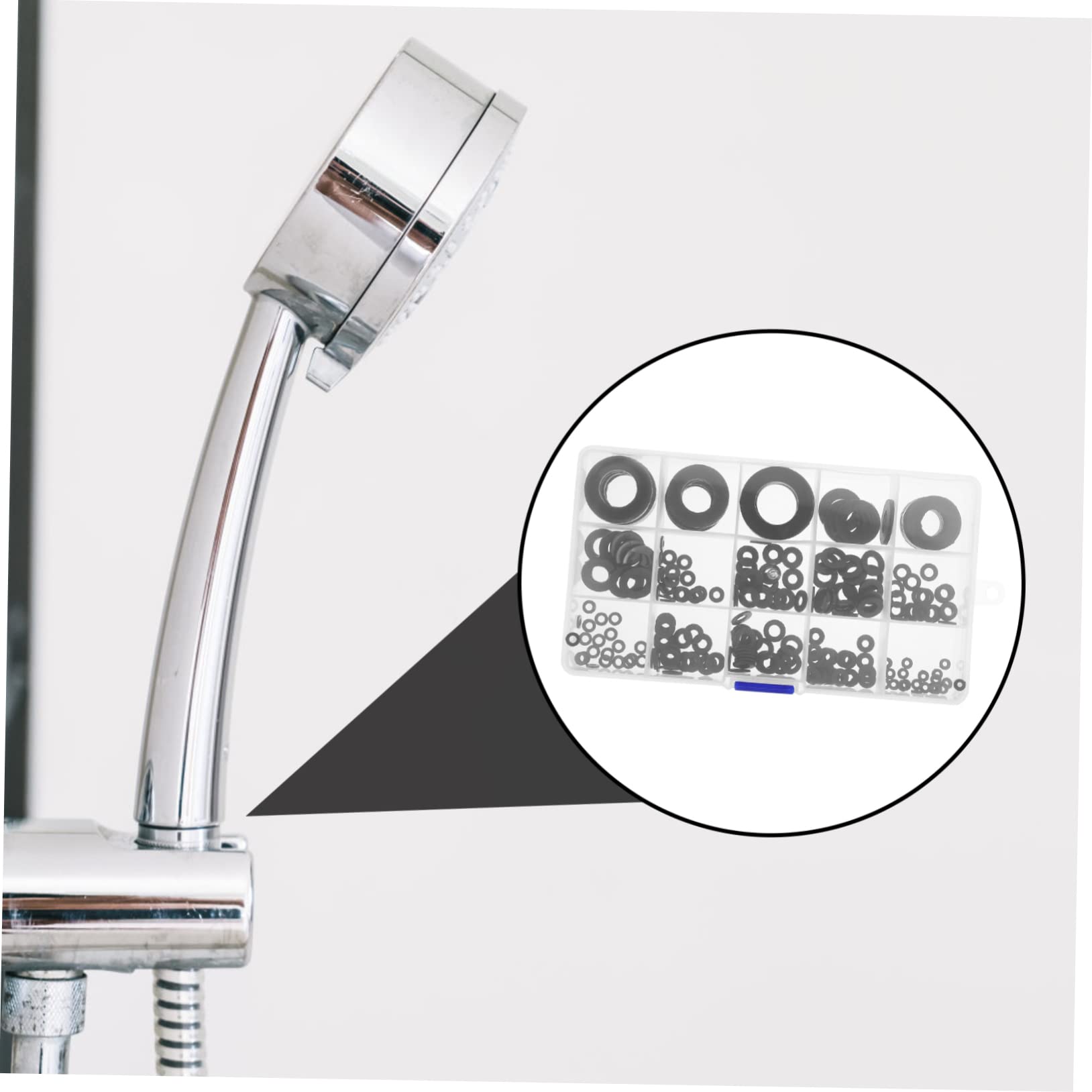 Rondelle Plate pour Robinet Noire 215 Pièces en Plastique pour Réparation