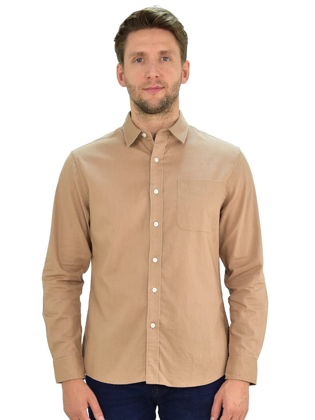 GiordanoMen's Linen Cotton Shirt 0104220127