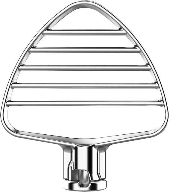 Stainless Steel Beater for KA 4.5/5QT Tilt Head Stand Mixer, Mixer Paddle for 4.5/5 Quart Tilt Head Stand Mixer, Mixer Attachment for KA, Dishwasher Safe, Silver