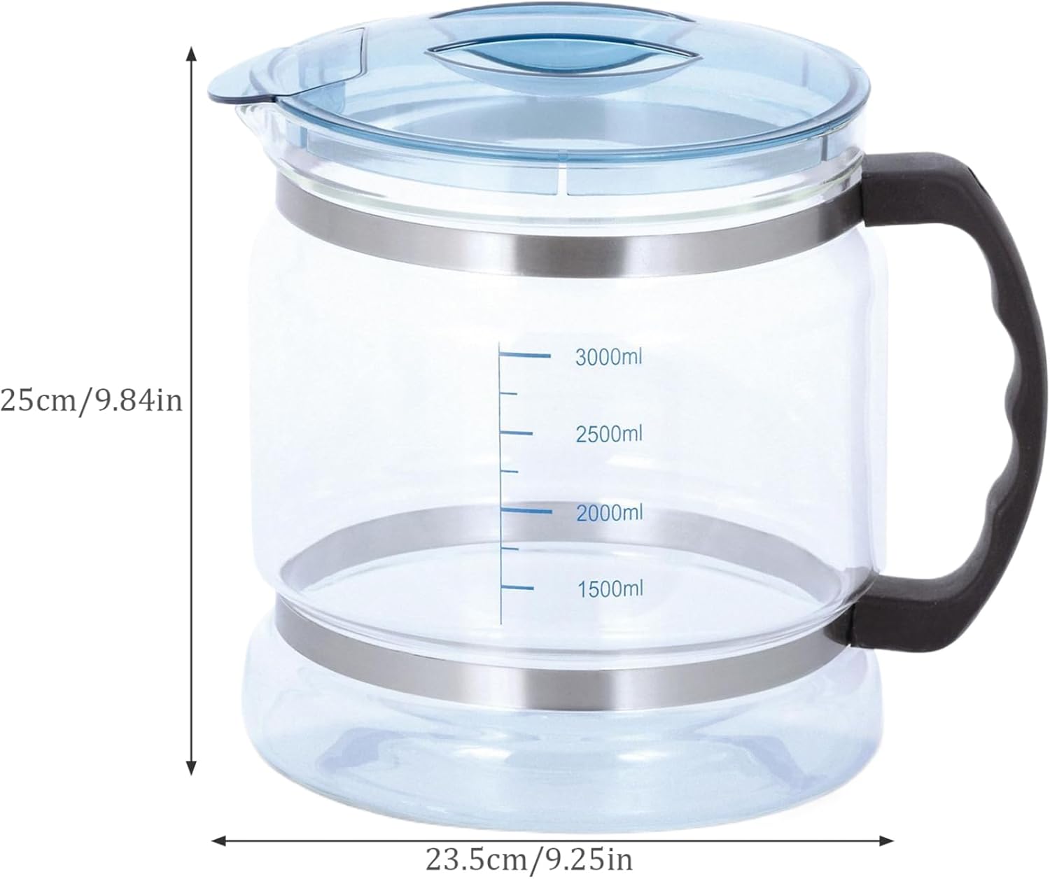 Clear Distilled Water 1 Gallon Jug, Replacement Water Distiller Glass Carafe with Scale, Portable Glass Water Filter Pitcher with HandleGlass Water Filter Pitcher, Distilled Water 1 Gallon Jug, Wa