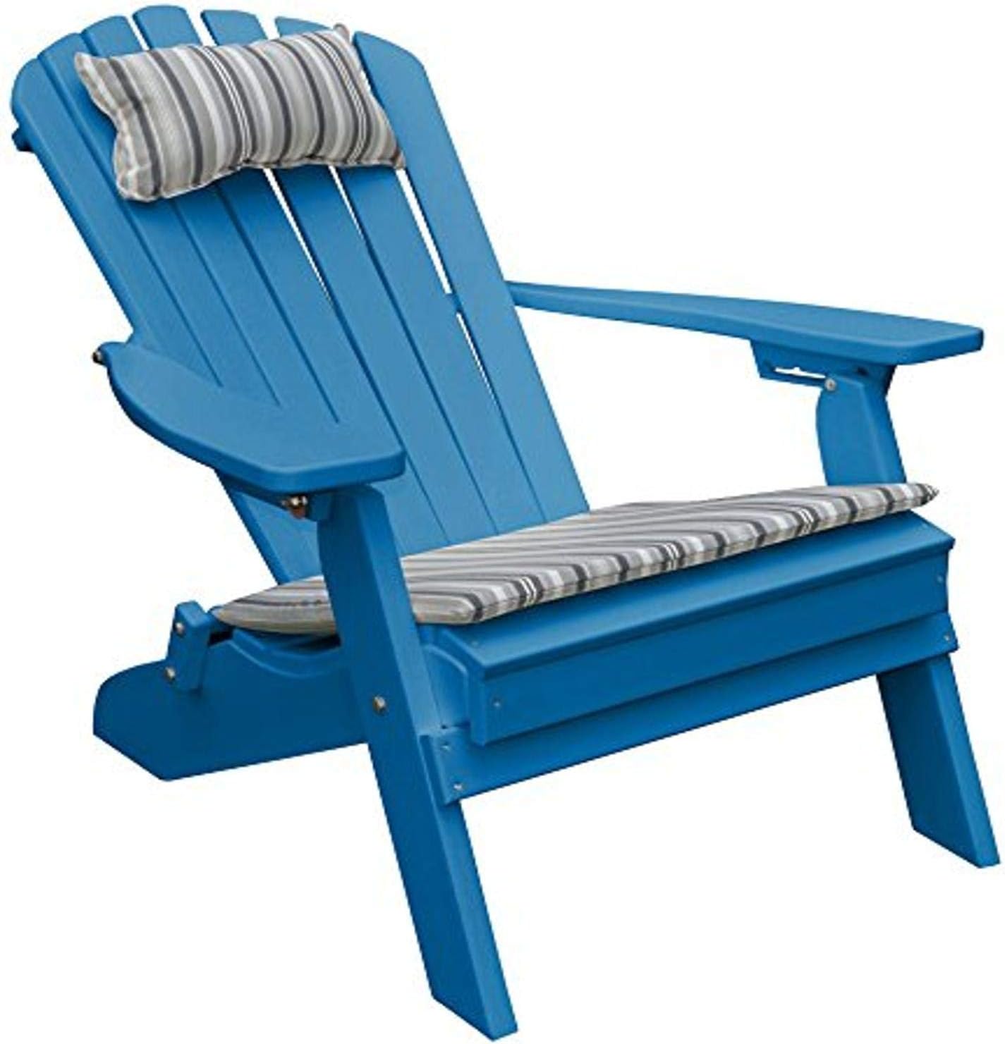 A & L Furniture Poly Folding/Reclining Adirondack Chair, Weathered Wood