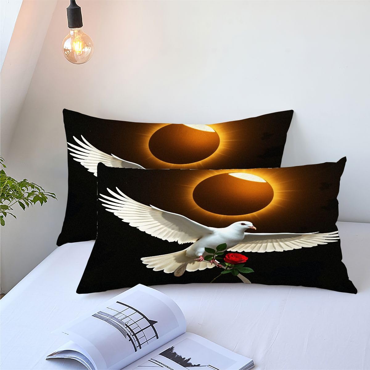 Kołdra pojedyncza 135 x 200 zwierząt gołąb, oddychająca pościel 135 x 200 cm na 4 pory roku, super miękka i oddychająca mikrofibra zestaw poszewek na kołdrę + 2 poszewki na poduszki D115