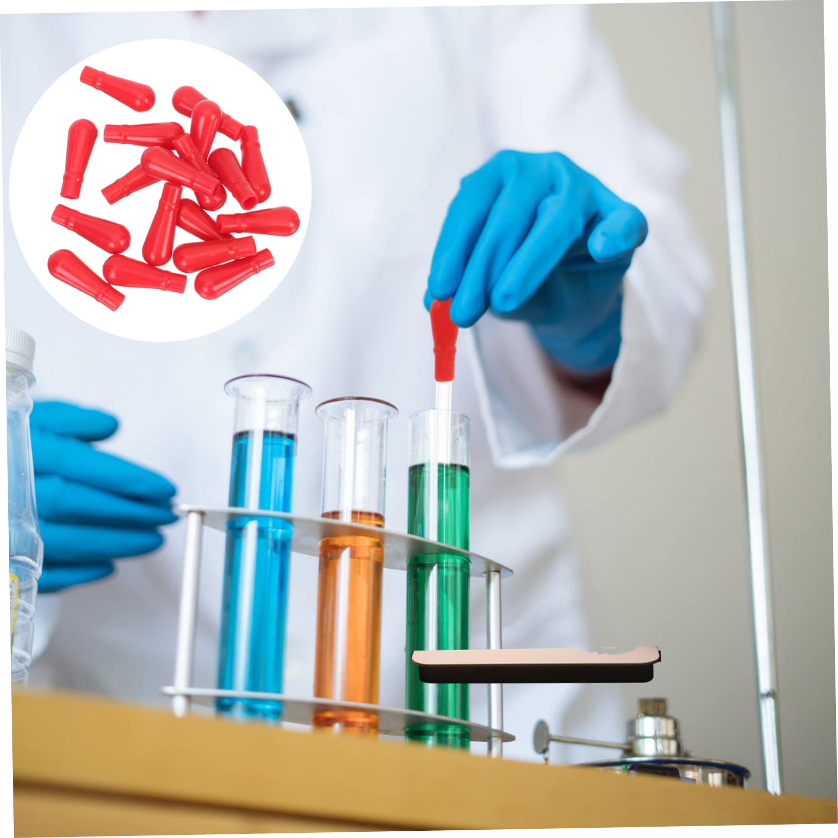 Cabilock 4 Set Tappi Ricambio Per Pipette Gomma Per Contagocce Per Laboratori E Uso Personale 50 Pezzi * 4