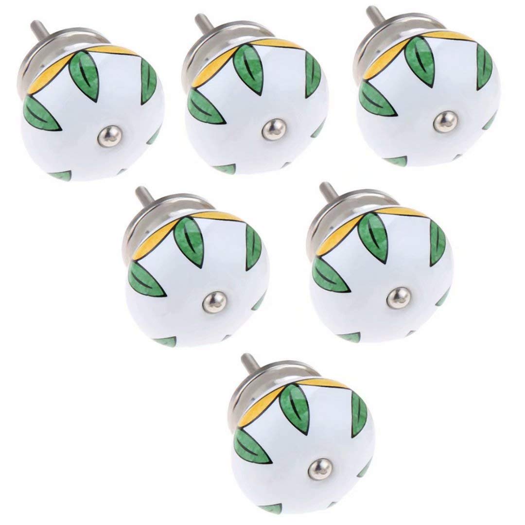 Pomelli in ceramica, tiranti per mobili, 6 pz Manopole for Porte In Ceramica Cucina Armadio e Cassetto Manopole Cabinet Tira Maniglia Dresser Manopola Mobili Decorazione Della Casa Maniglia (Size : S
