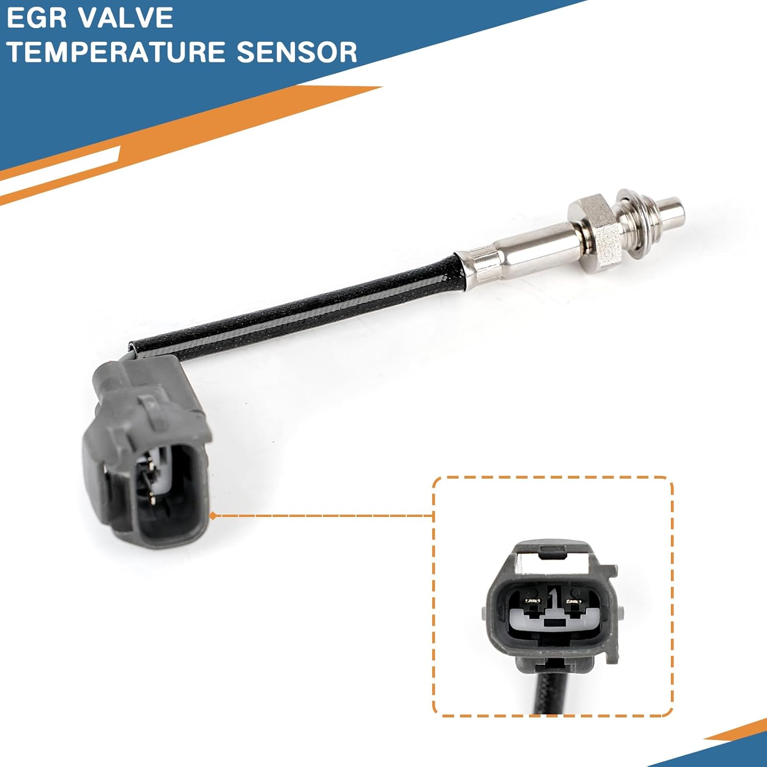 EGR Valve Temperature Sensor for Toyota 4Runner Pickup T100 Tacoma 1994-2004 2.4L 2.7L 3.4L L4 V6 for Lexus LS400 SC400 1994-1997 4.0L V8 Replaces 89412-34010 8941234010 ETS51 5S2029 SU5370